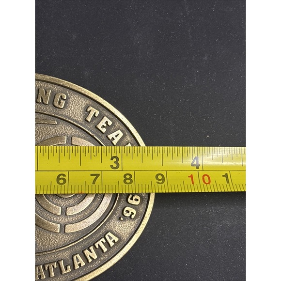 1996 US Shooting Team Aim For Gold Atlanta Belt Buckle Olympics Theme